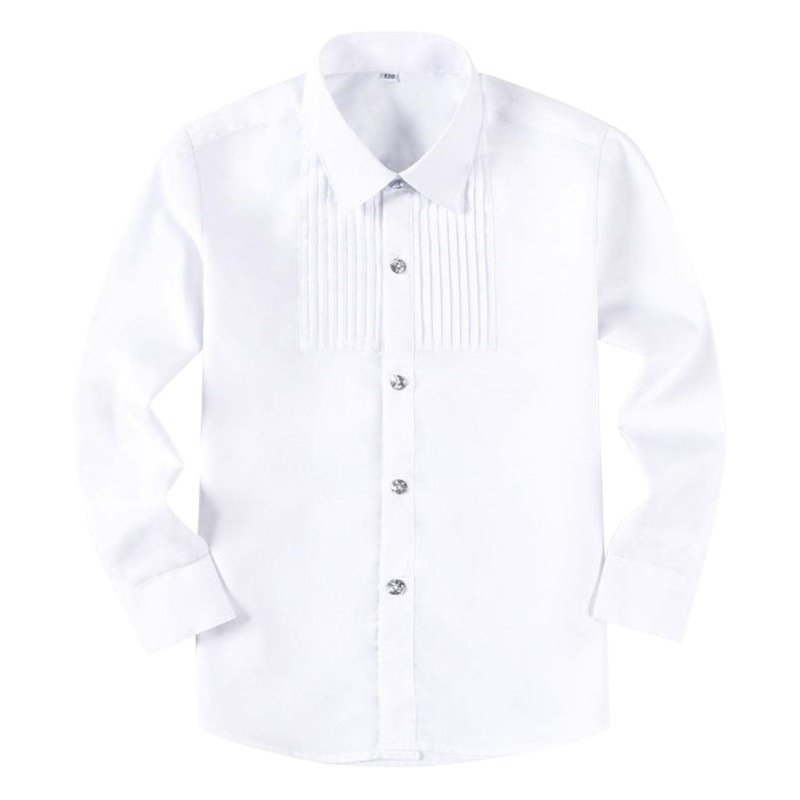 Children's White Shirt Boys' and Girls' Performance Dress School Uniform for Children and Primary School Students Piano Performance Dress White Shirt