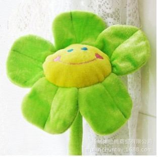 Picture of Wholesale Plush Sunflower Curtain Buckle/Cartoon Flower/Smiley Sunflower/Creative Curtain Buckle/Curtain Clip Plush