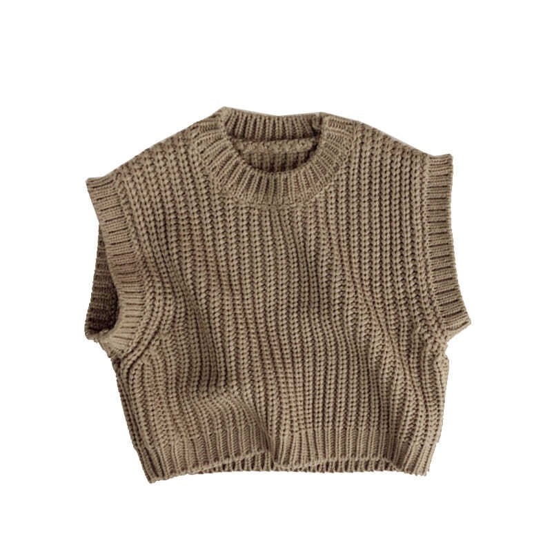 Picture of Artistic Mori Children's Thick Wool Thickened Vest Warm Sleeveless Sweater for Boys and Girls Autumn and Winter Fashionable