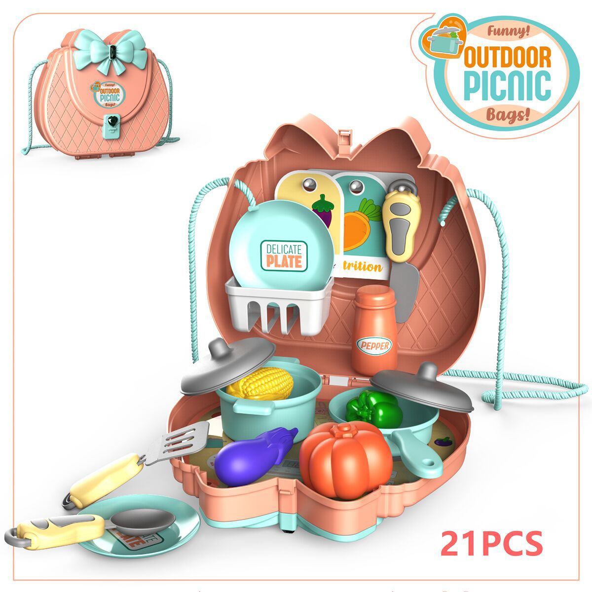 Picture of Cross-Border Girls' One-Shoulder Fashionable Small Bag Play House Toy Girl's Simulation Makeup Medicine Box Set Children's Day Gift