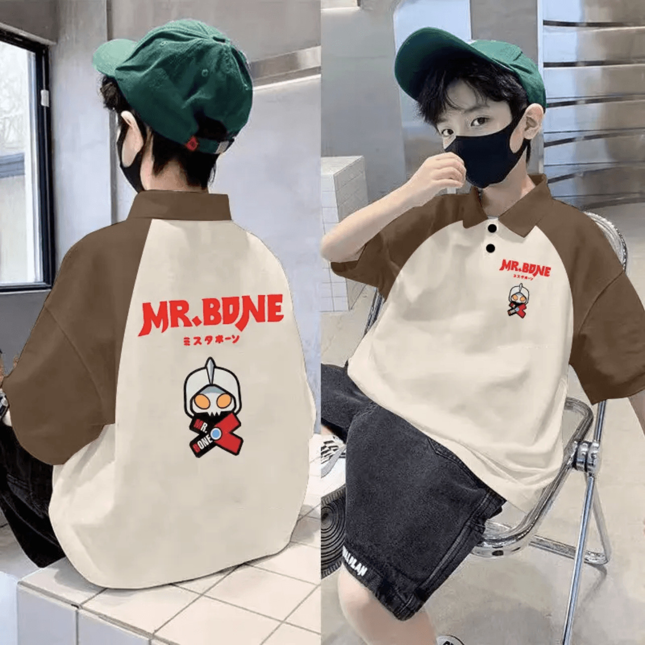 Picture of 2025 Children's Cotton Children's Wear Summer New Polo Shirt Trendy Boys' Western Style Short-sleeved T-shirt Large Children's Lapel