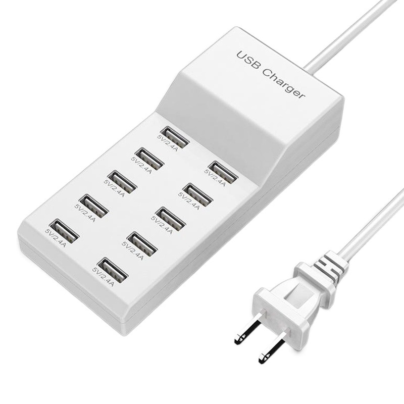 Wholesale USB Multi-Port Charger 5V2.4A10 Port Mobile Phone Fast Charging Strip Adapter Head Power Supply Fast Charging Head