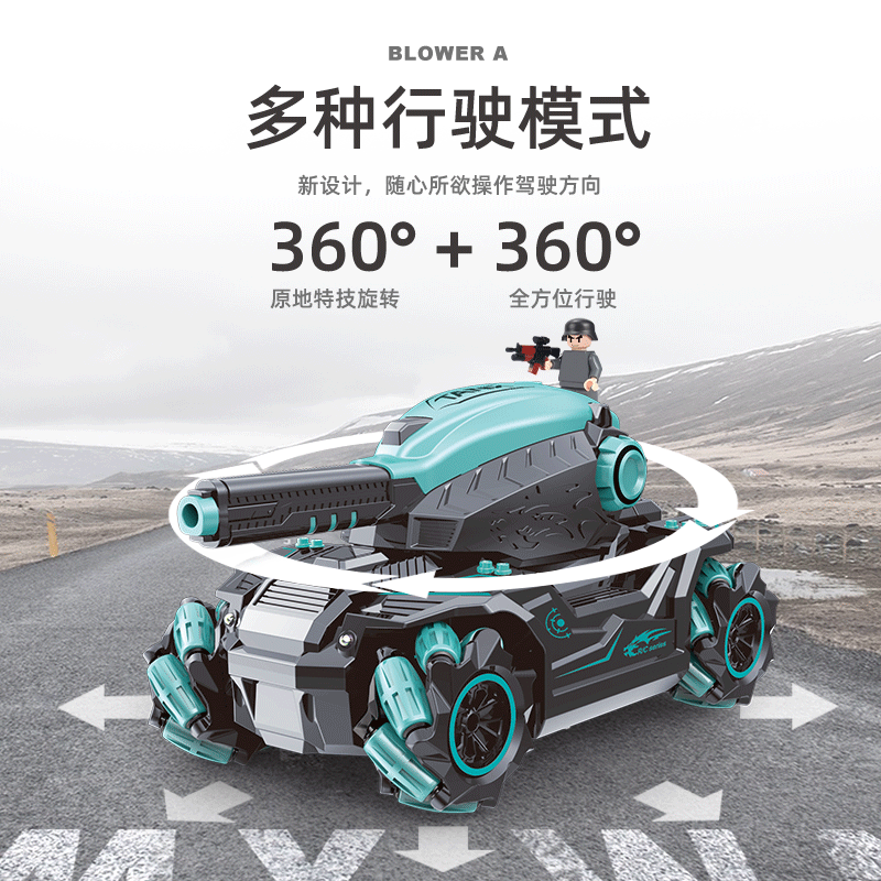 Picture of Cross-border hot children's figure remote control tank water bomb car boy gesture induction drift stunt armored car gift