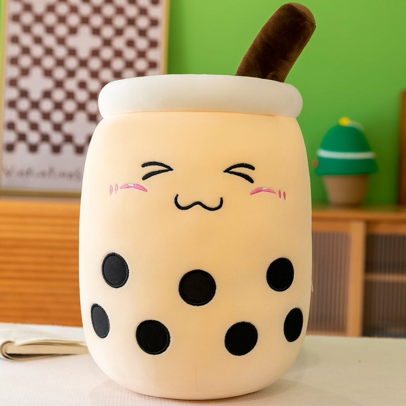 Picture of Simulation fruit milk tea cup pillow plush toy large bubble tea Doll Doll Gift cross-border foreign trade