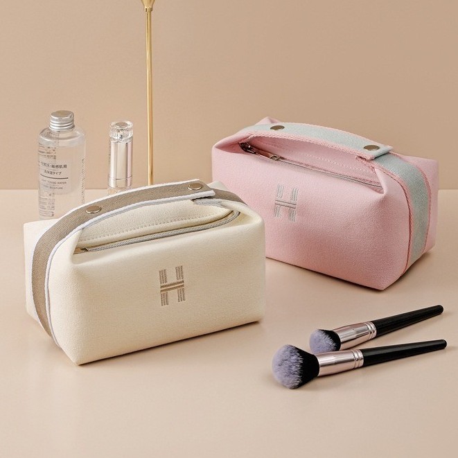 Picture of Ins Style High-Looking Cosmetic Bag Women's Portable Multi-Functional Canvas Cosmetics Bag Large Capacity Simple Waterproof Toiletry Bag