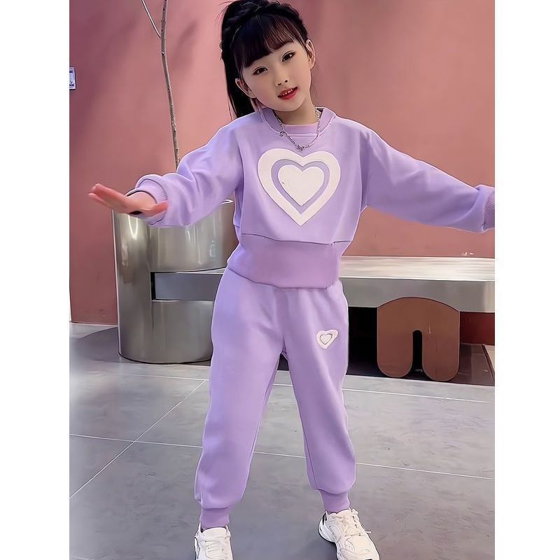 Picture of [Original Foam Printing] Girls Spring & Fall Suits New Spring Clothes, Medium and Large Kidsren's Sweatshirts, Kidsren's Two-Piece Sets