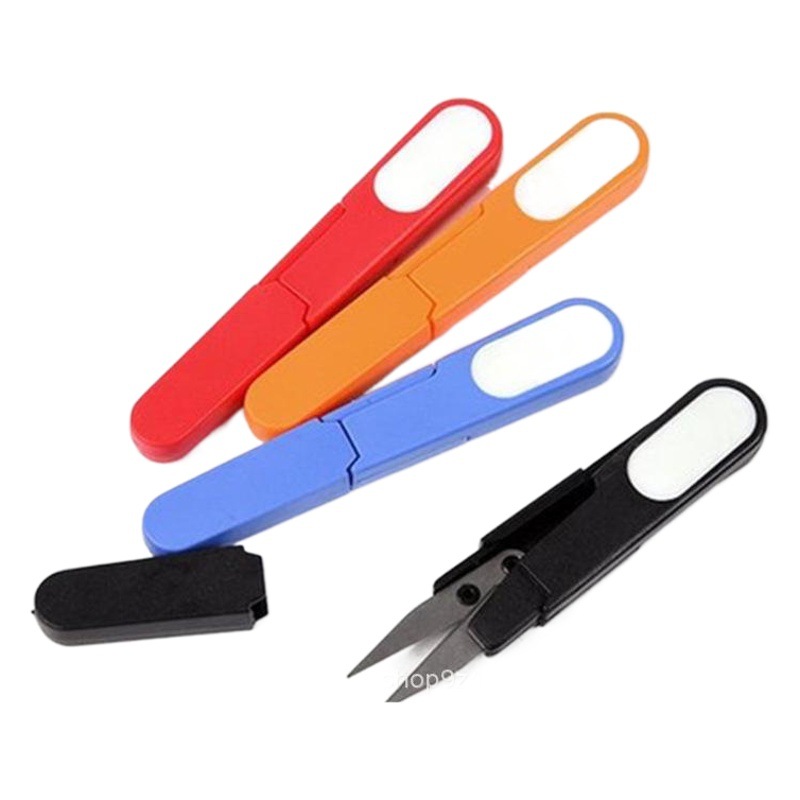Fishing scissors with cap cover fishing multi-functional small scissors fishing line scissors lead leather scissors fishing accessories