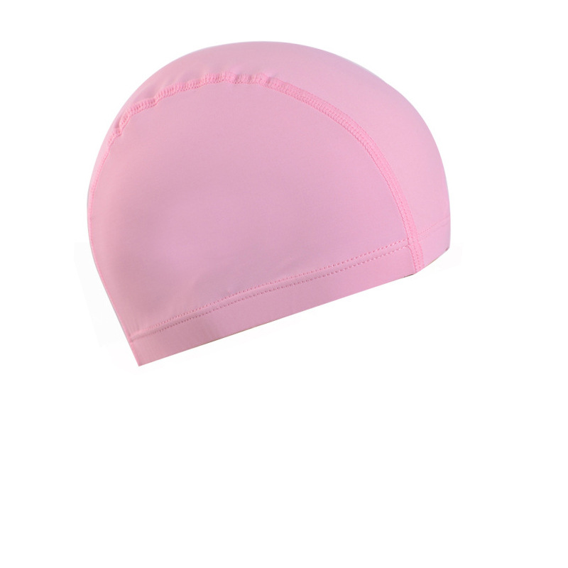 Picture of Adult Swimming Cap Swimming Pool Cloth Cap Solid Color Polyester Elastic Good Men's Pullover Cap Women's Long Hair Big Swimming Cap Summer