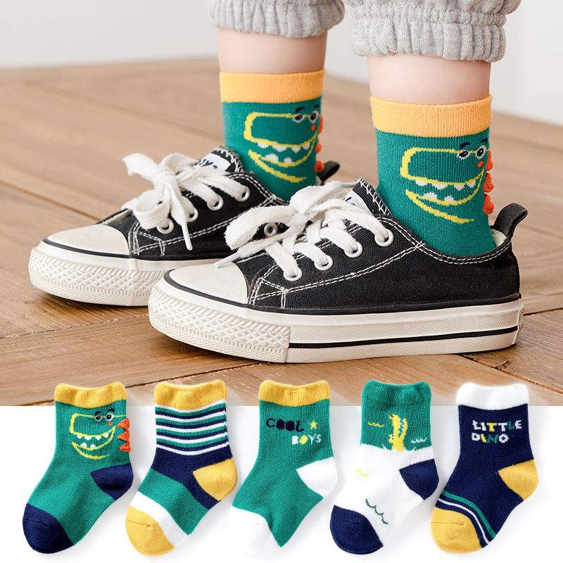 Picture of Winter polyester cotton boys' baby socks spring and autumn children's socks autumn and winter New cartoon Korean style girls' mid-calf children's socks