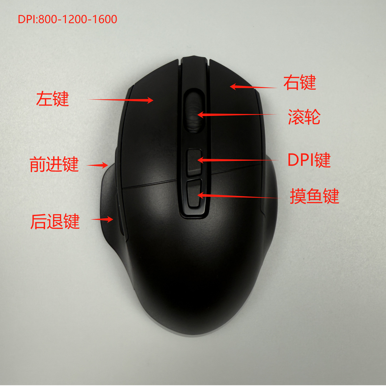 Picture of Carbon fiber 12800DPI Bluetooth mouse wireless three-mode macro definition game mouse a batch of computer accessories