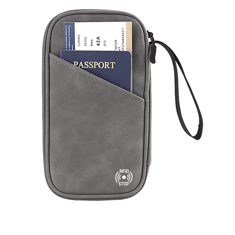 Cross-border New Travel Passport Protective Cover Anti-theft Brush RFID Multi-function Passport Holder Portable Document Storage Card Holder