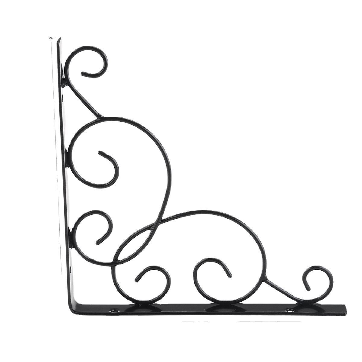 Picture of Iron Bracket Wall Bookshelf Wall Decoration Wall Hanging Fixed Right Angle Black and White One-word Shelf Support Laminate