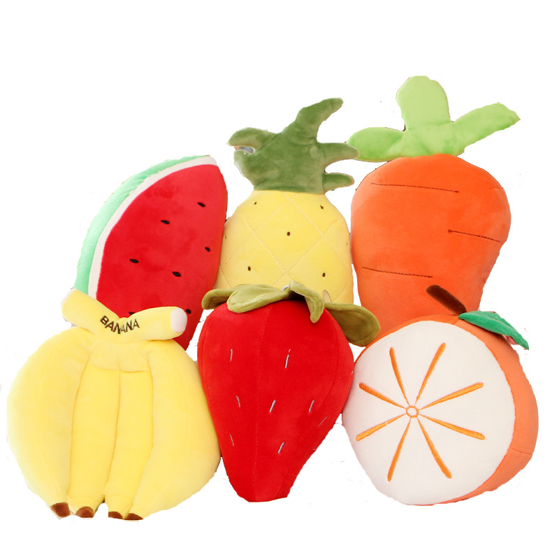 Picture of 20cm down Cotton Fruit and Vegetable Pillow Wedding Throwing Children's Gift Doll Stuffed Toy Wholesale