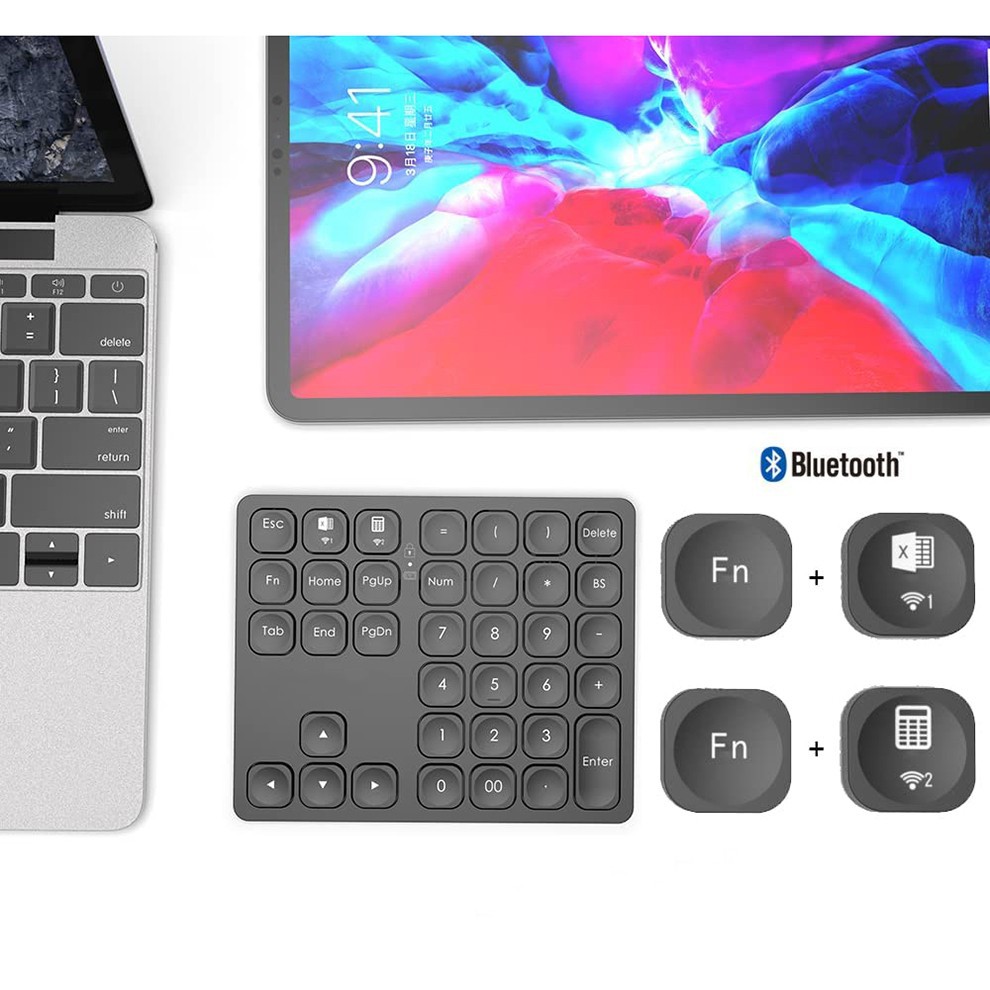 Picture of Rechargeable dual Bluetooth digital keyboard wireless digital keyboard 36-key external data input keypad
