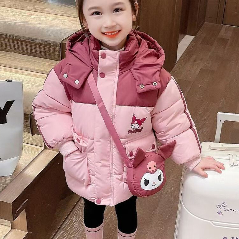 Picture of Baby Girl's Kulomi Foreign Style Coat Autumn and Winter New Style Girl's fleece-lined Thickened Cotton-padded Coat Warm Hooded Cotton-padded Coat Trendy