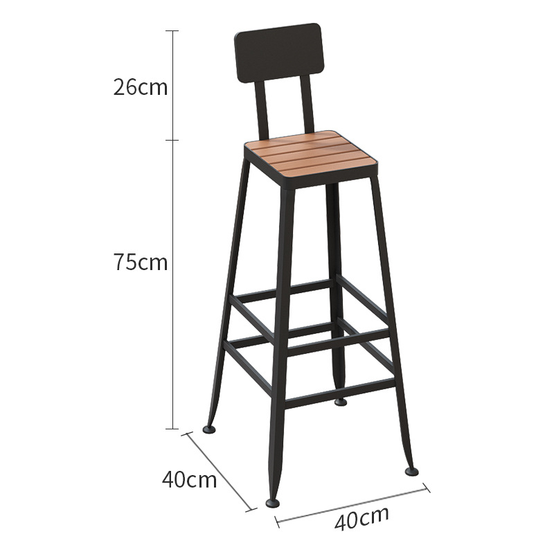 Picture of Outdoor Coffee Shop Wall Narrow Table Outdoor Leisure Bar Table and Chair Combination Waterproof Sunscreen Balcony Long Table and Chair
