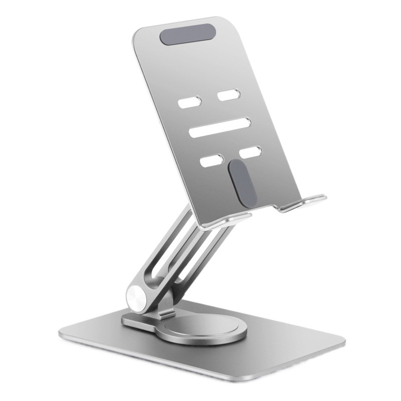 Lazy tremolo live broadcast stand 360 degree folding rotating telescopic disc metal weighted desktop phone tablet