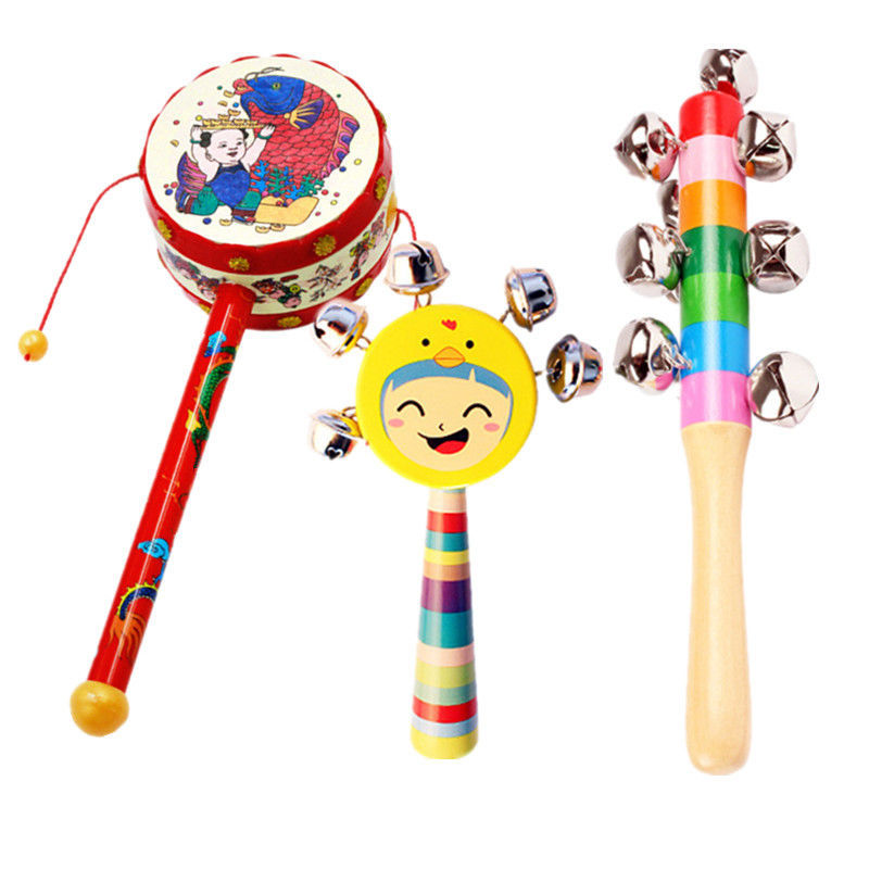 Picture of Newborn baby sand hammer rattle early education puzzle hand bell baby grip training toys 0-6-8-12 months children