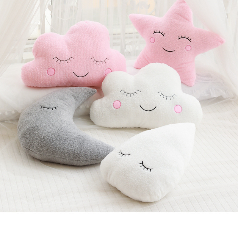 Sky Clouds Pillow Moon Pillow Photography Props Wholesale Star Stuffed Toy Raindrop Can Add Logo Gift