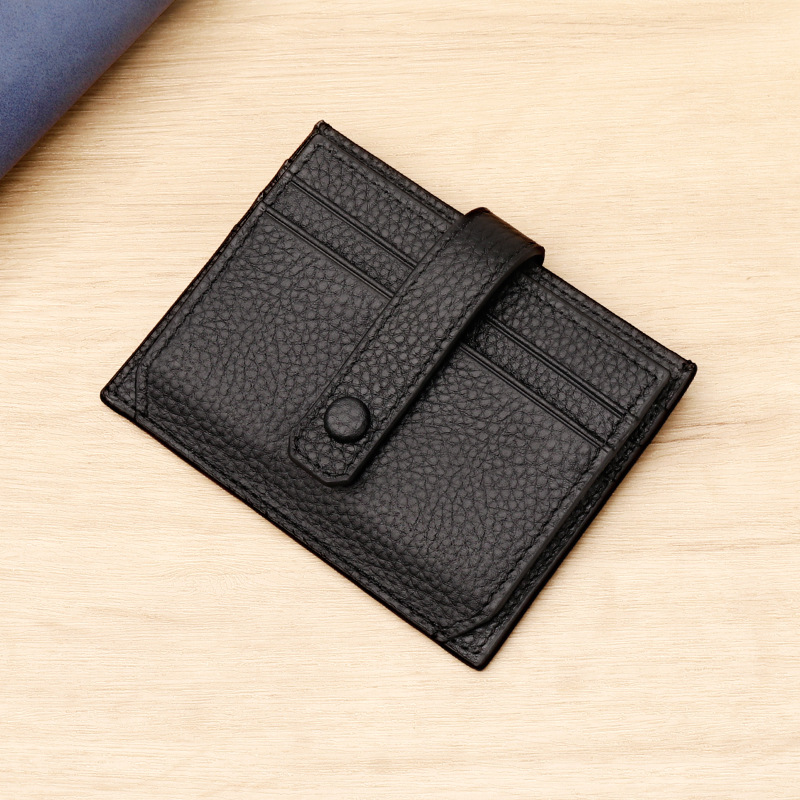 Picture of Card Holder Men's Genuine Leather Ultra-thin Compact Card Holder Mini Multi-position Driver's License Card Holder Exquisite High-end Card Holder for Women