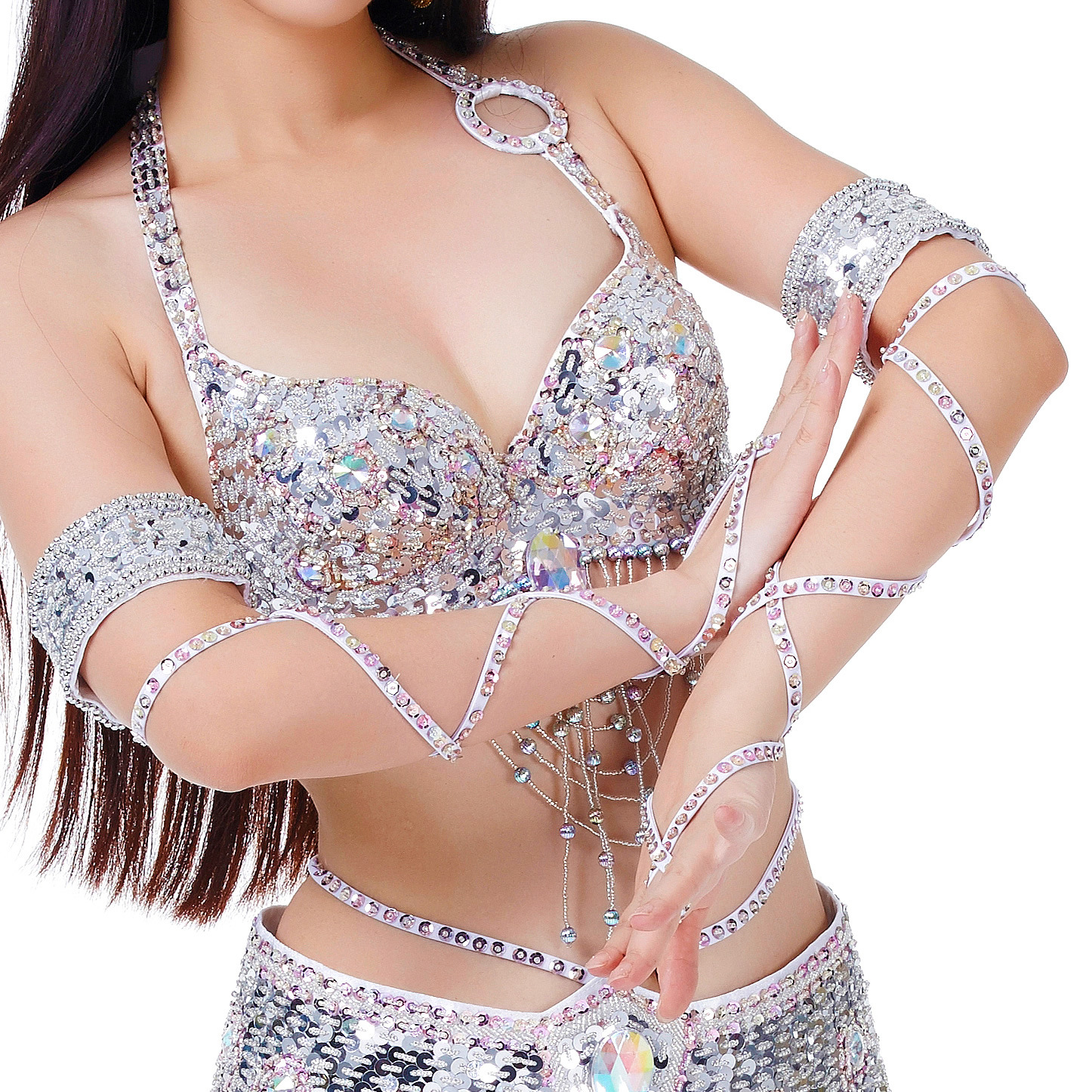 Picture of Snake Sleeve Belly Dance Sleeve Handmade Beaded Design Sense Bracelet Gloves Jewelry Hot Selling Source Factory Direct Supply