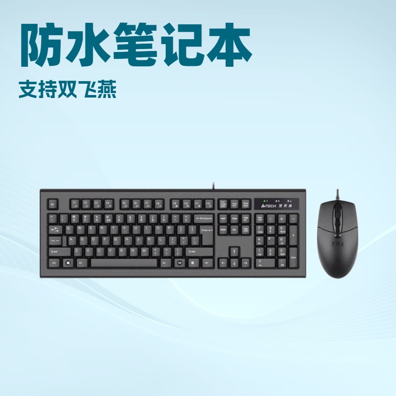 Shuangfeiyan -8572 Keyboard Mouse suit Wired Keyboard Mouse Mute Notebook Desktop Computer Office Qingying