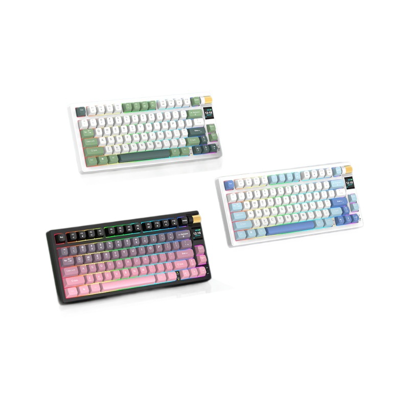 Picture of Game E-sports customized three-mode mechanical keyboard gasket hot-plug high-value wireless keyboard