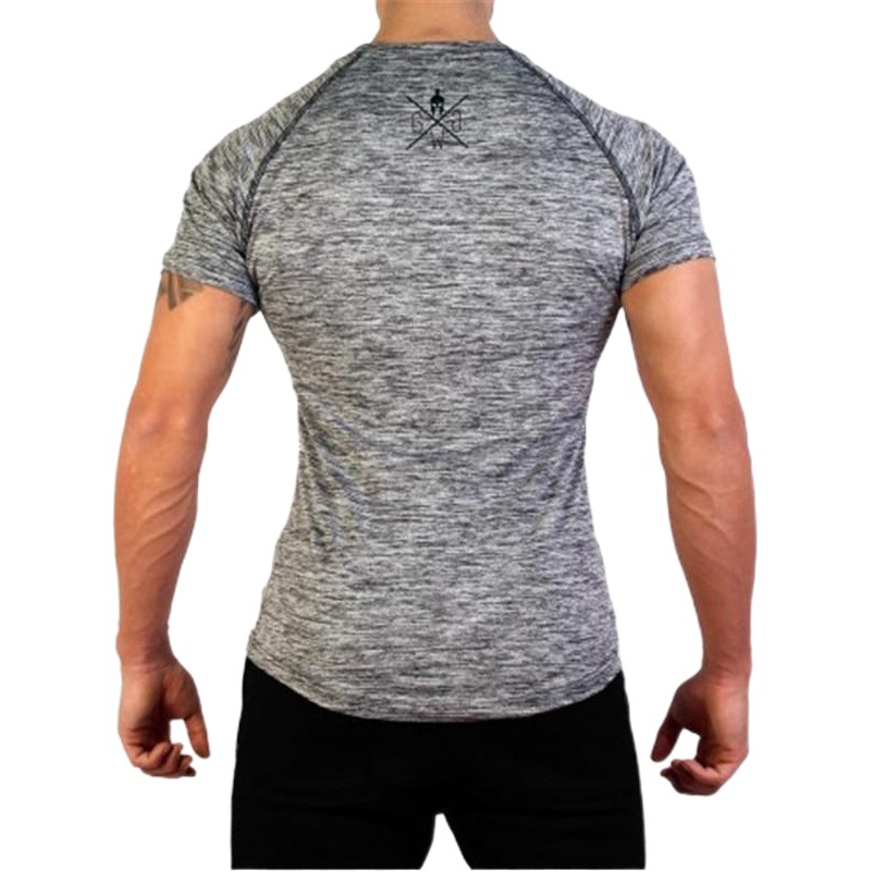 Muscle Fitness Men's Training Elastic Quick-drying T-shirt Running Suit Room Sports Exercise Quick-drying Short-sleeved Top