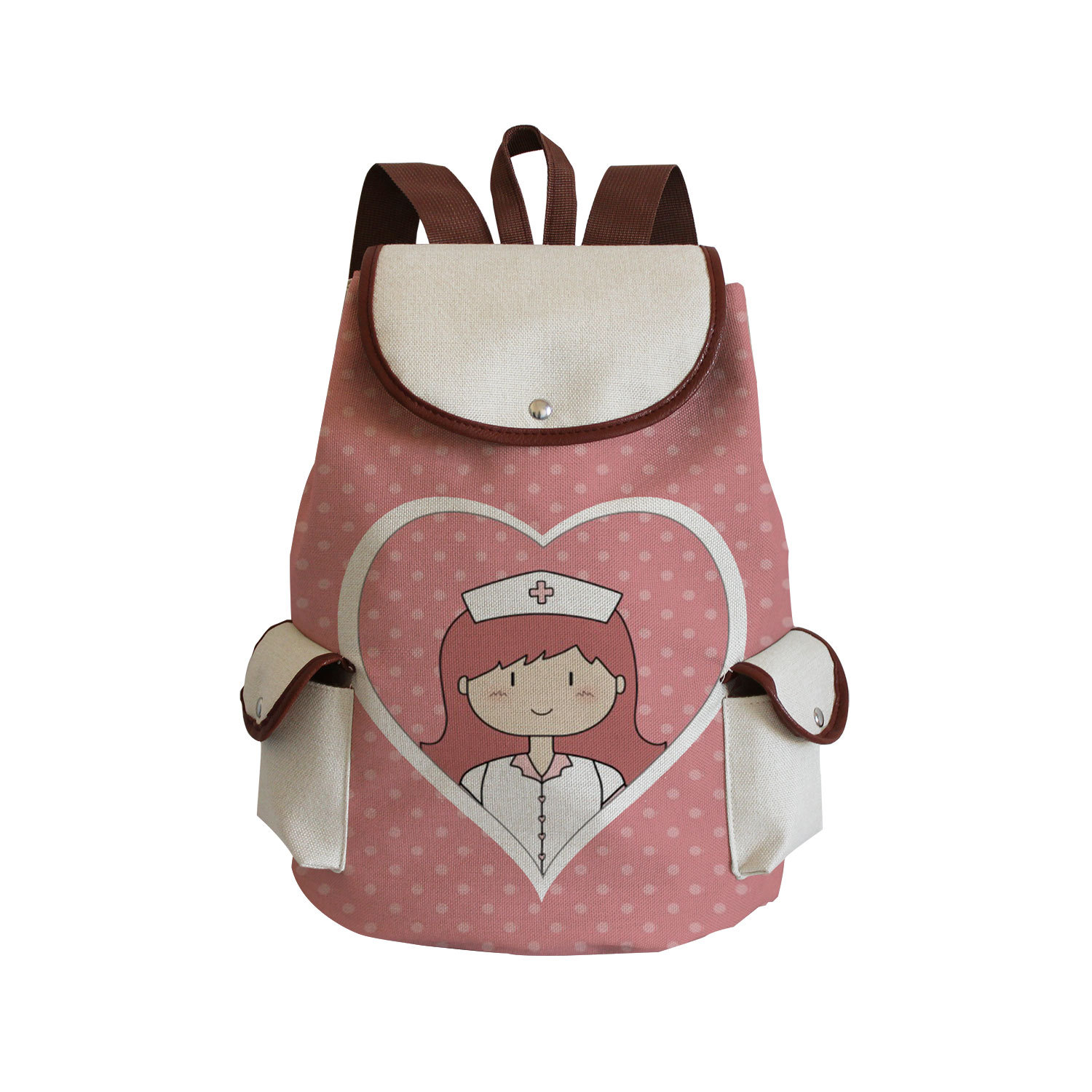 Picture of Cross-border Nurse Printed Backpack Medical Printed Large Capacity Backpack Cartoon Pattern Student Schoolbag Wholesale