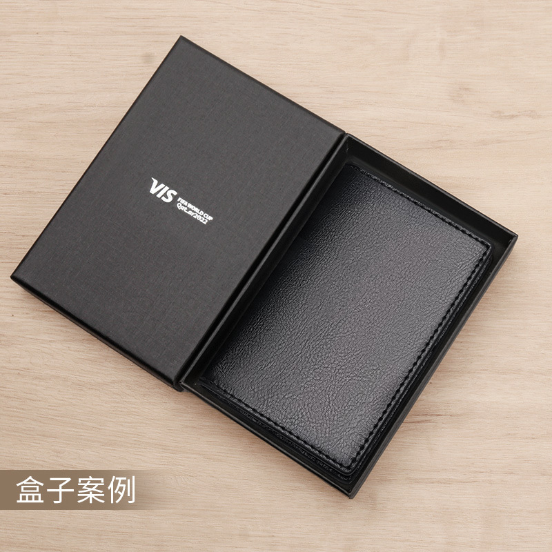 Picture of Men's Business Leather Card Bag Oil Wax Leather Card Jacket Credit Card Two-fold Gift Card Bag