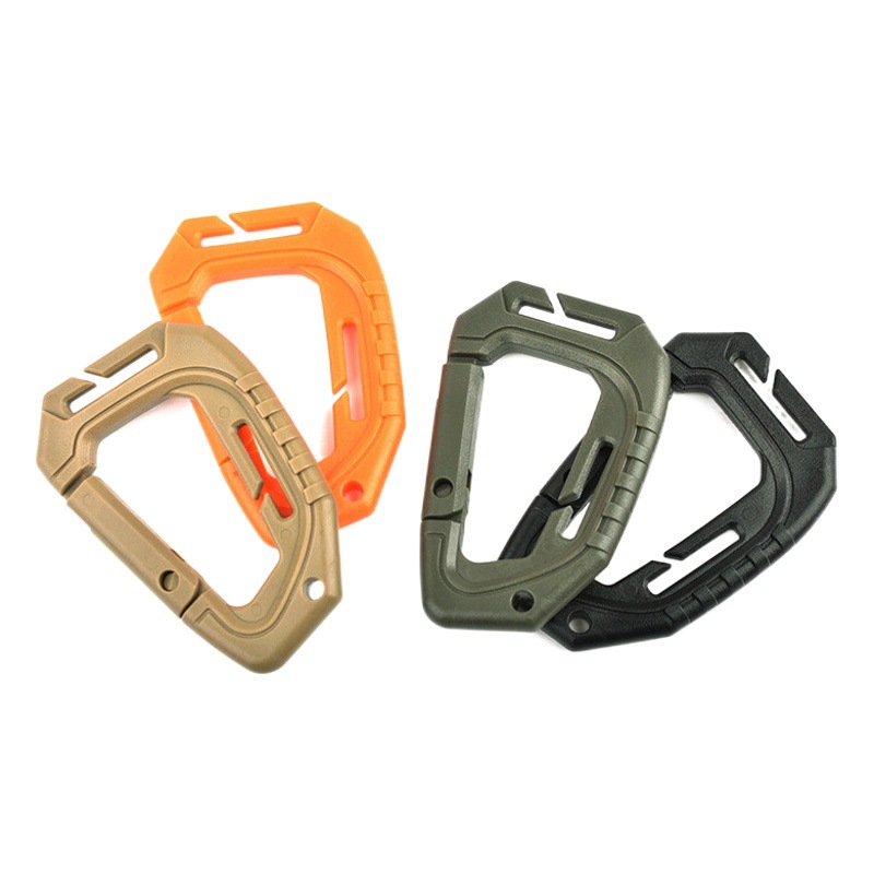 Plastic Steel D-Shaped Carabiner Outdoor Backpack Quick Release Buckle Portable Camping Style Equipment Mountaineering Key Chain Outdoor Quick Release Buckle
