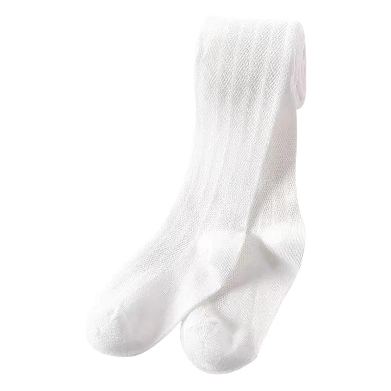 Children's pantyhose summer baby leggings mesh solid color striped baby mosquito-proof socks girls' pantyhose thin 22