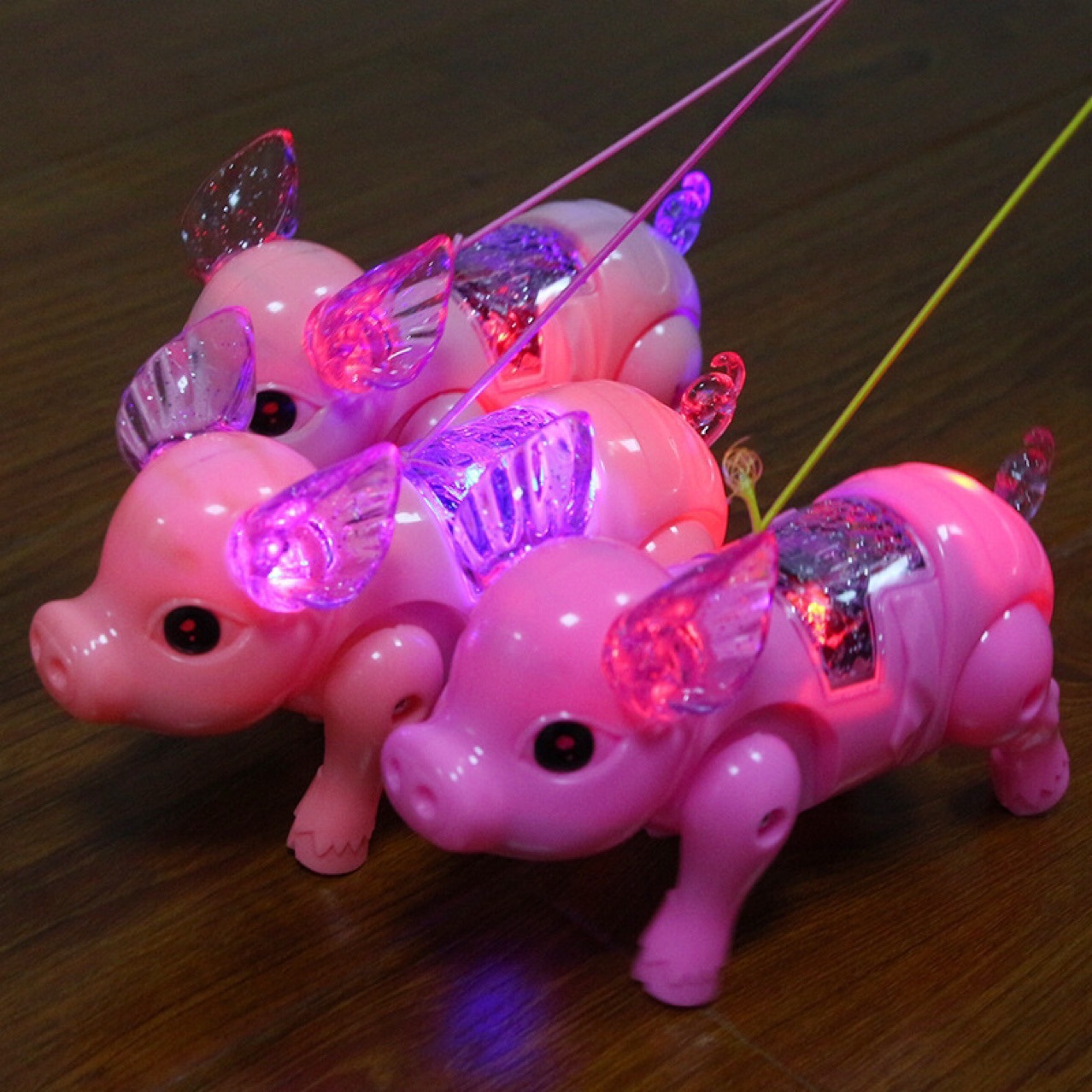 Picture of Electric Net red pig rope luminous Pig cartoon music rope pig night market stall children's toys wholesale