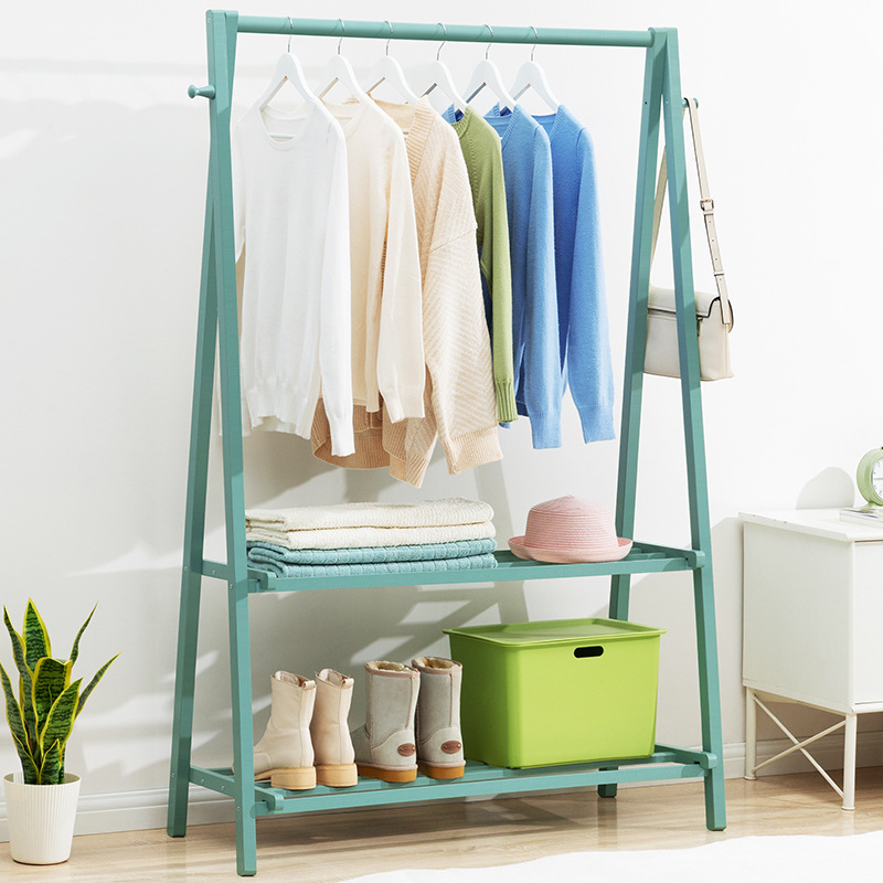 Picture of Coat Rack Floor Hanger Household Hanger Hanging Clothes Floor Rack Bedroom Vertical Simple Rack Hanger