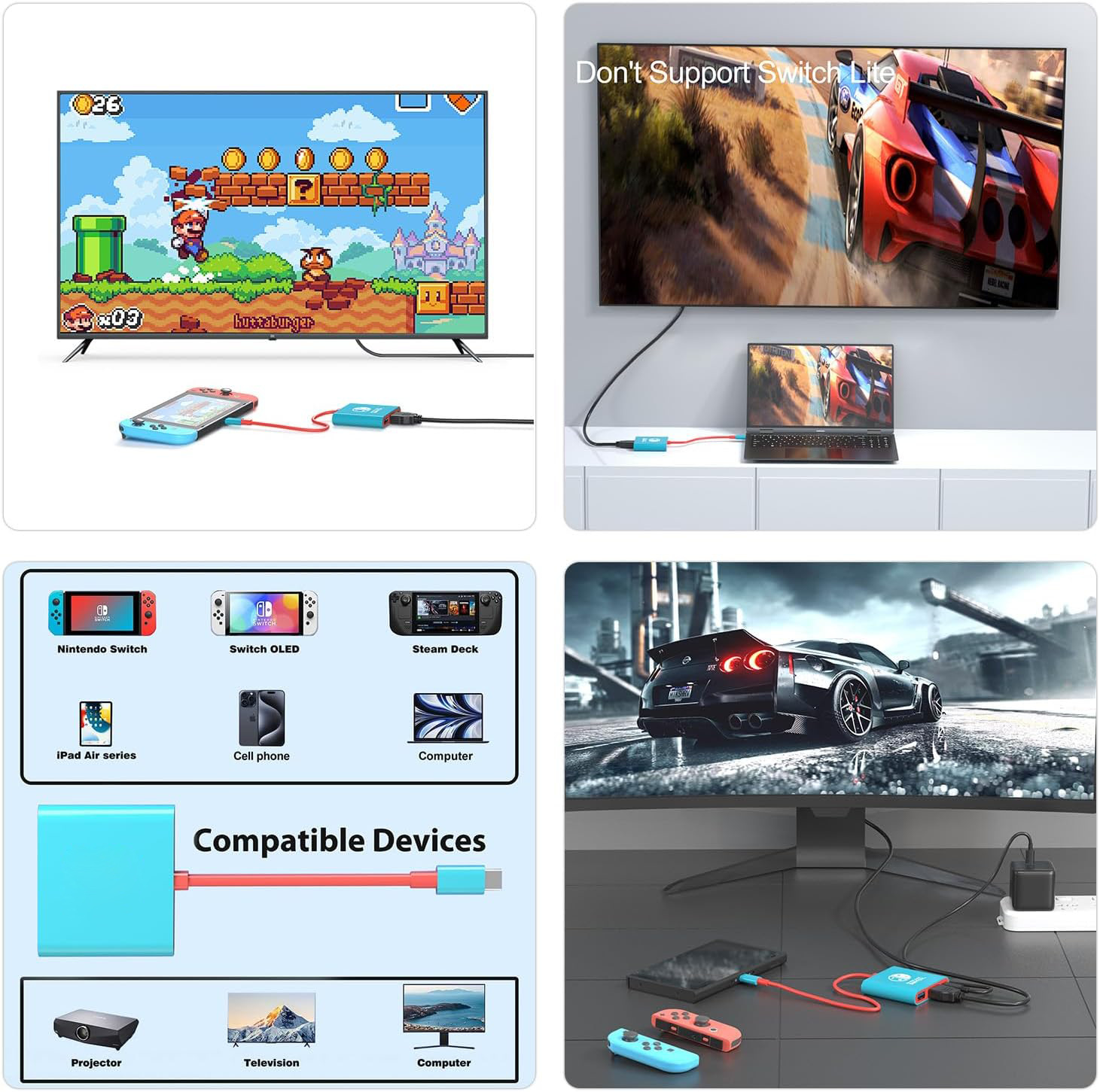 Picture of switch three-in-one typec expansion dock rog mobile phone tablet nintendo game console 3in1 docking station