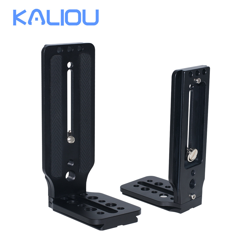Picture of Universal aluminum alloy vertical clapper desktop bracket L-shaped shadow cloud crane fast-loading plate tripod pan/tilt PU quick-release plate