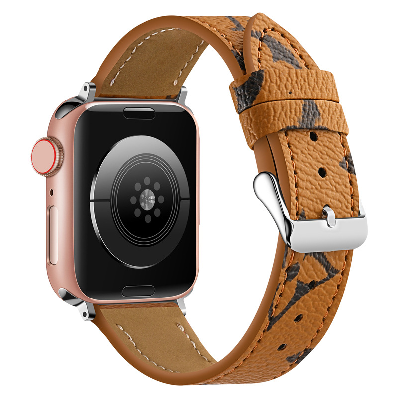 Picture of Big Brand Strap Spot Applicable Apple Watch Strap Apple iwatch87654321 Trendy Brand Leather Strap