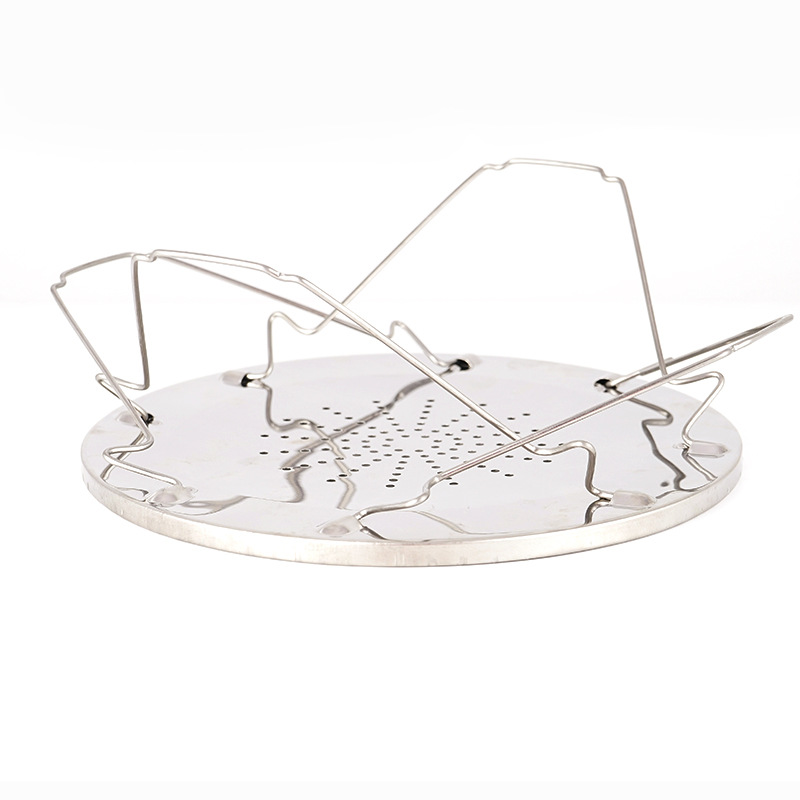 Picture of Outdoor Stainless Steel Toast Rack 4-piece Toast Bread Tray Camping Picnic Grill Foldable Baking Tray