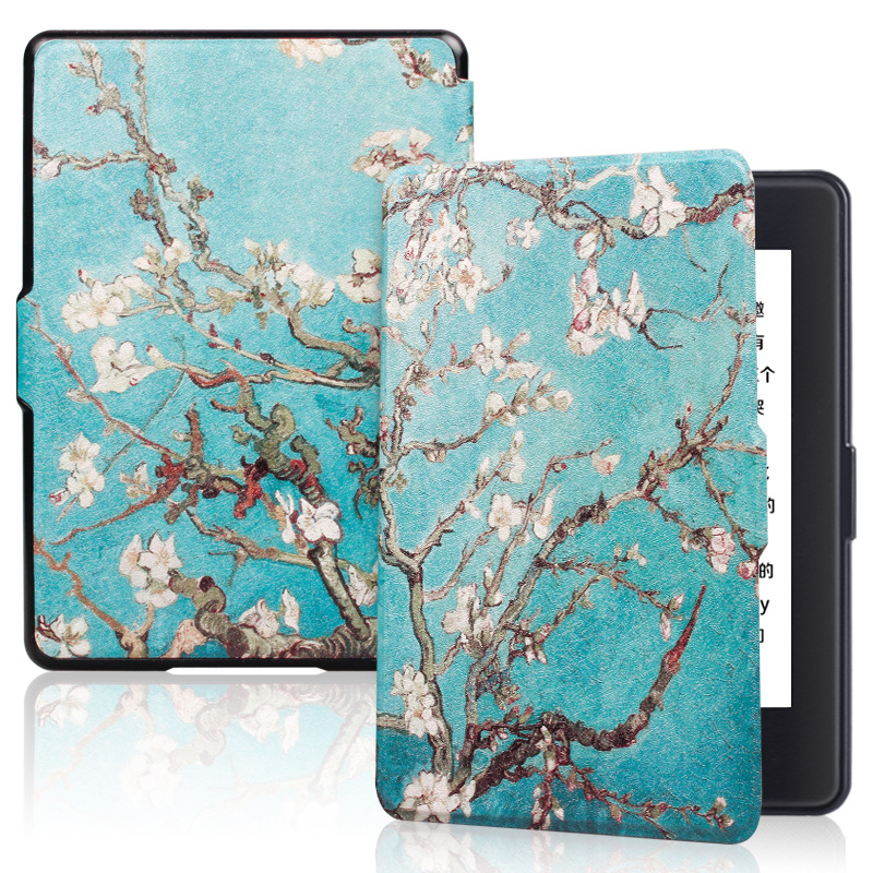 Picture of Spot Suitable for Kindle Protective Case 2016 Entry Version 558 Silk Pattern Painted Protective Case Migu X Leather Case