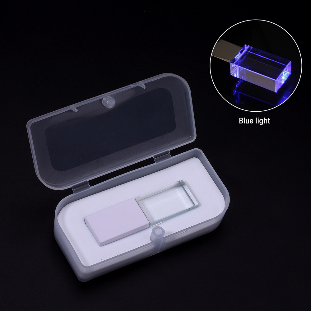 Picture of Foreign trade for crystal music USB 32G laser engraving logoU 64GB LED lamp free gift box