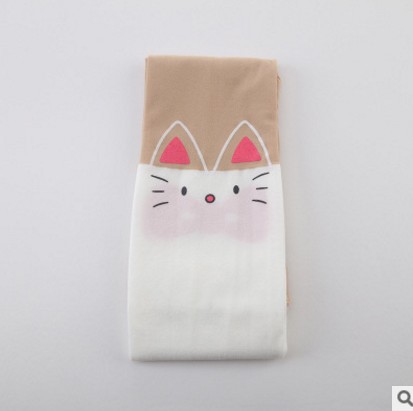 Picture of Girls Pantyhose Girls Pantyhose Velvet Stitching Anti-hook Silk Cartoon Student Baby White Children Dance Socks