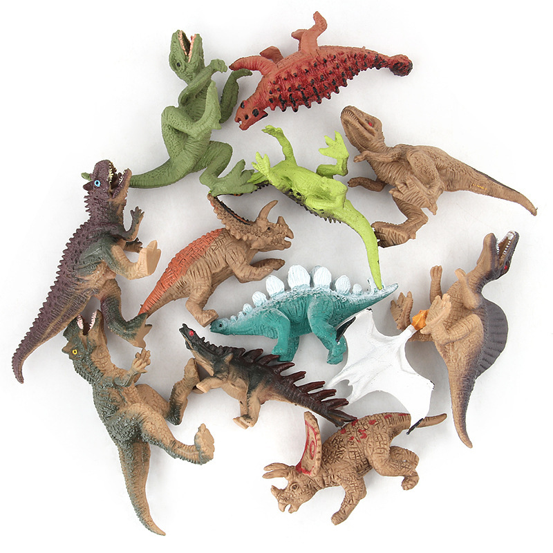 Picture of Jurassic dinosaur model 12 set mini simulation animal model plastic toy gift foreign trade hot sale