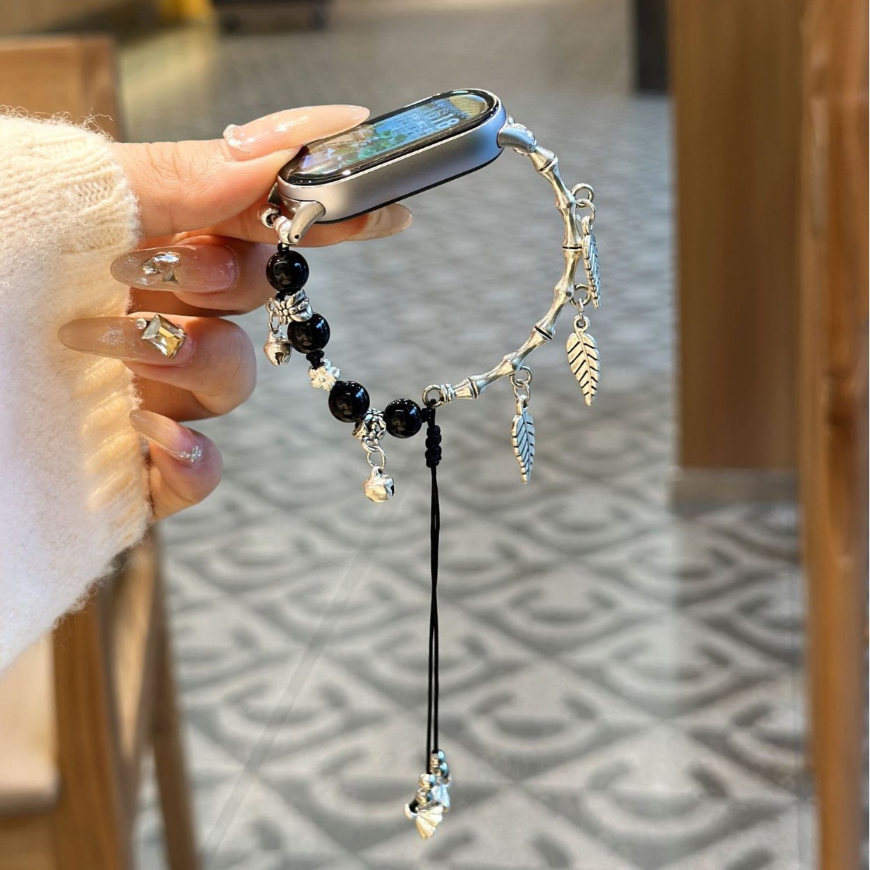 Picture of For Mi Band 9/8/7 nfc version 5/6 generation wristband beaded bracelet strap beaded 4/3 women 7pro