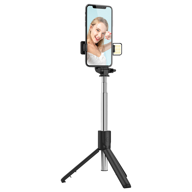 Picture of Mobile phone Bluetooth selfie stick umbrella type floor tripod detachable beauty light convenient handheld selfie artifact