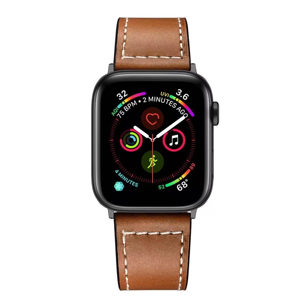 Picture of Suitable for Apple Watch S10/Ultra Watch Classic Car Line First Layer Cowhide Leather Strap