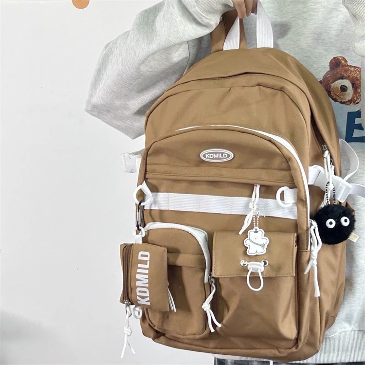 Picture of Korean-style Retro Tooling College Student Schoolbag Senior high school Junior High School Student Simple All-match Backpack Large Capacity Backpack for Men and Women