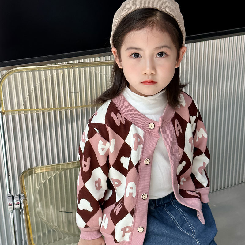 Picture of Autumn and winter new children's clothing boys and girls baby warm cardigan children's clothing all-match knitted coat thick outer wear