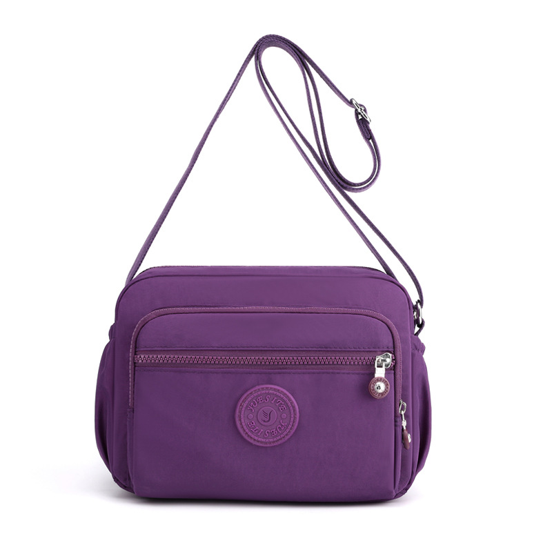 Picture of Fashionable Simple Women's Shoulder Bag Large Capacity Outdoor Shopping Bag Lightweight Waterproof Nylon Cloth Bag Crossbody Bag