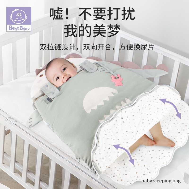 Picture of Factory Direct Baby Sleeping Bag Children's Baby Sleeping Bag Fall/Winter Anti-kick Anti-startling Newborn Cart Sleeping Bag