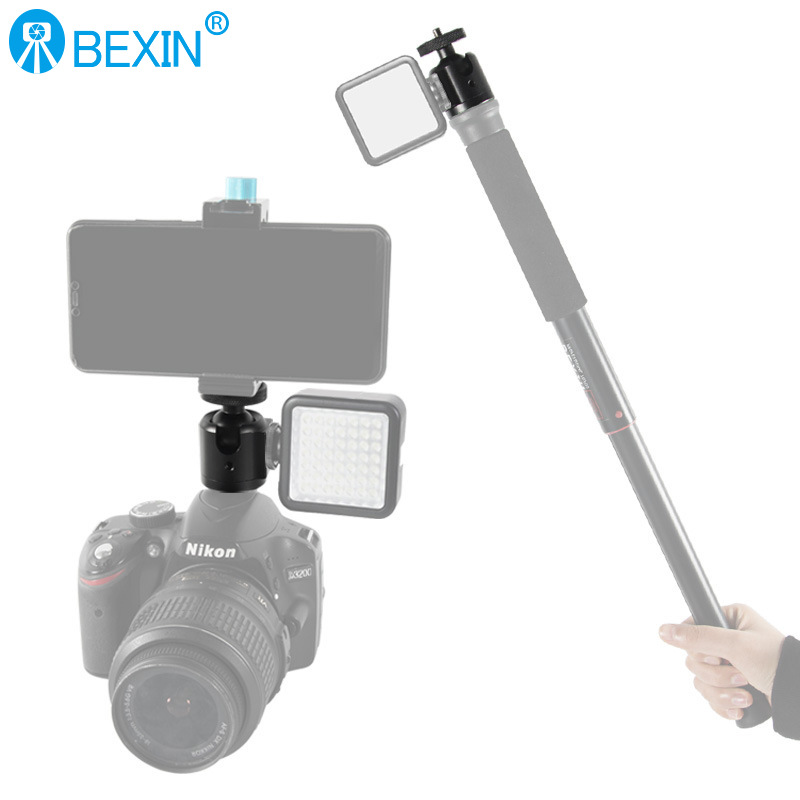 Picture of Cross-border mini cold boots small gimbal SLR camera microphone flash hot boots gimbal metal spherical gimbal